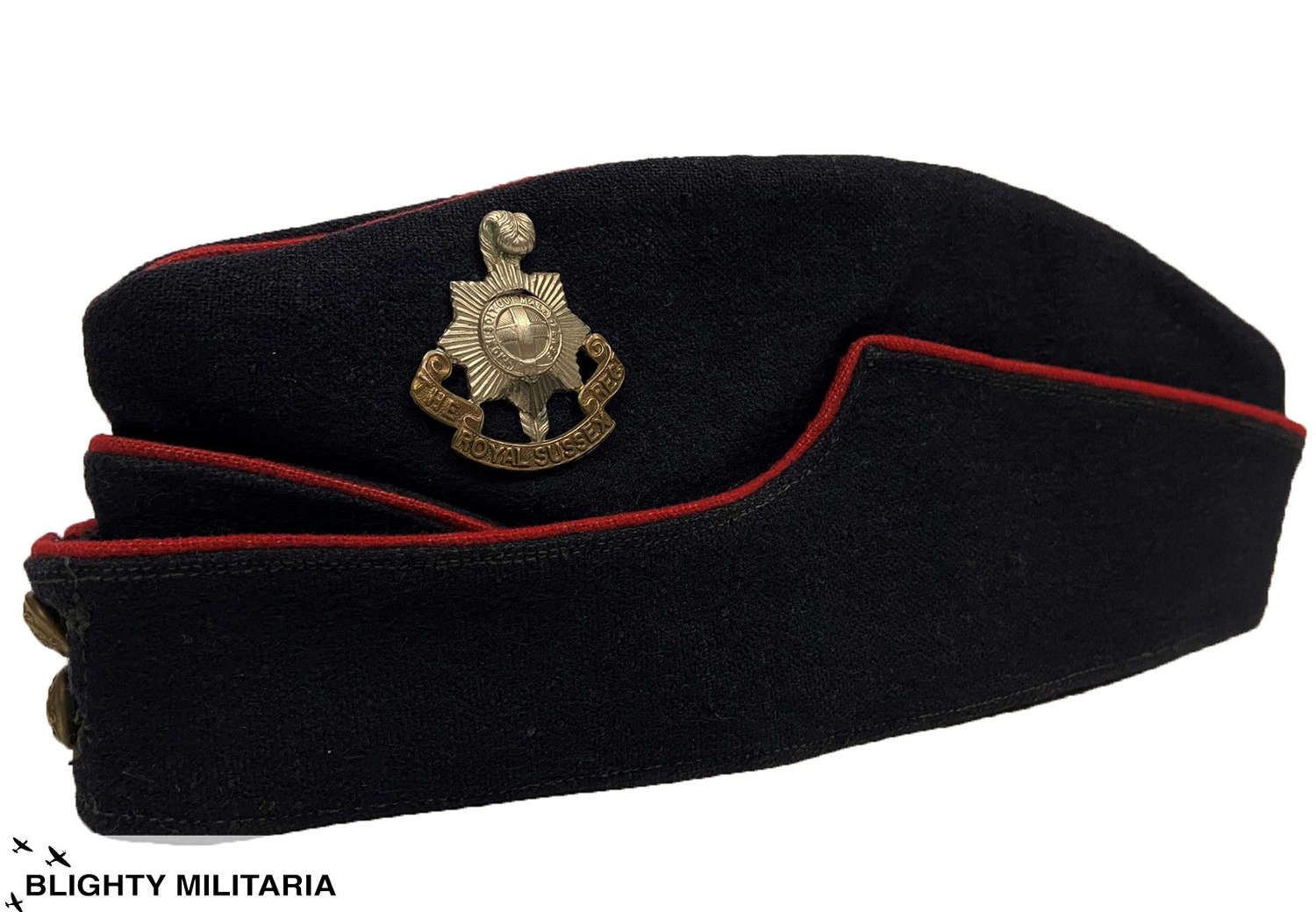 Original WW2 Royal Sussex Regiment Coloured Field Service Forage Cap