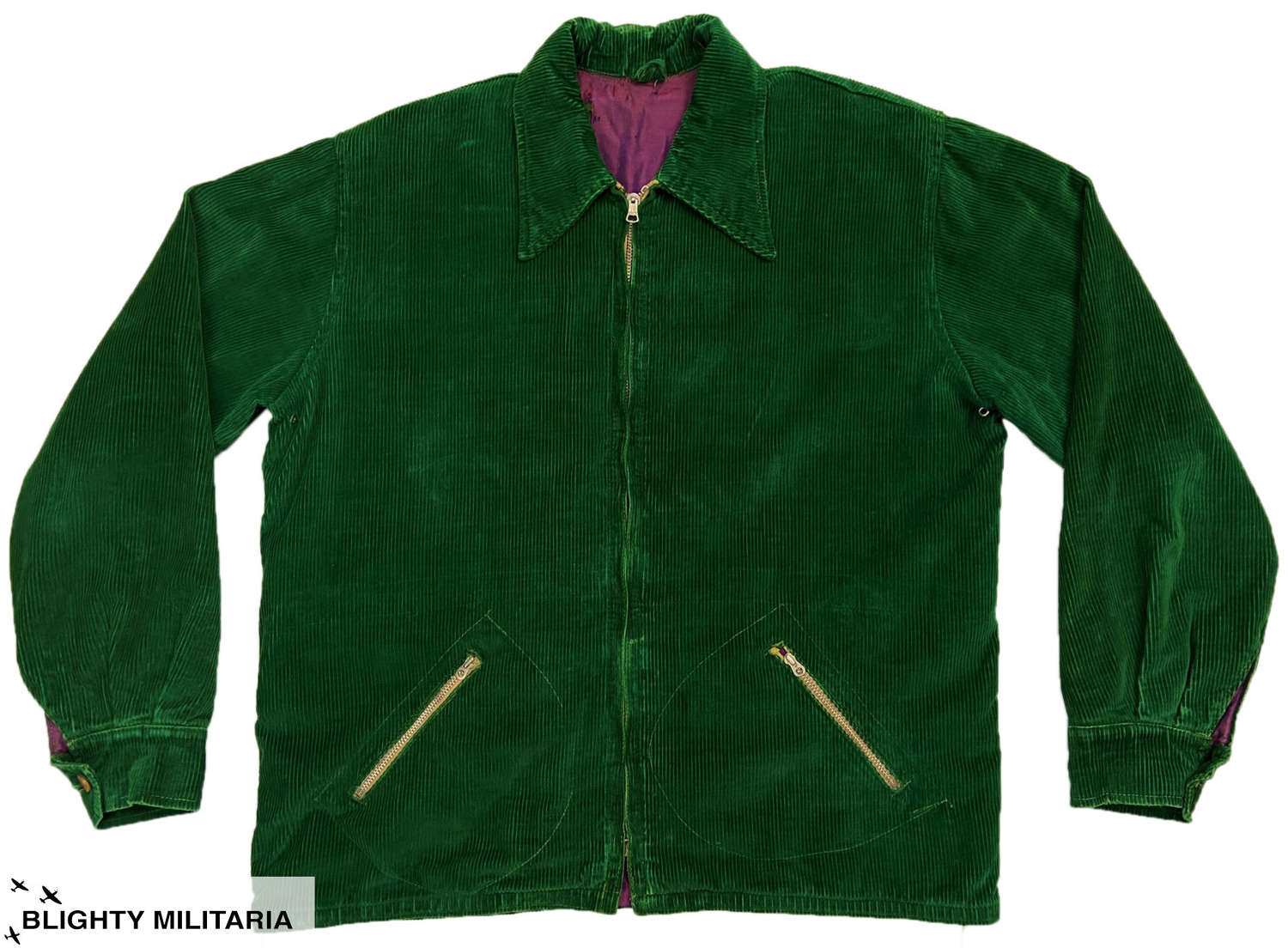 Rare Early 1950s British Men's Green Corduroy Jacket by 'Dowster'
