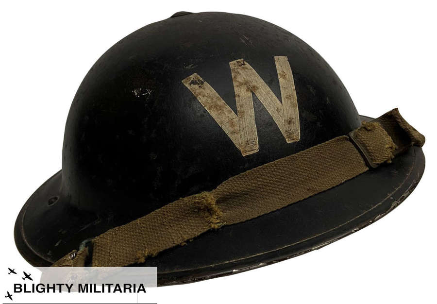 Original 1938 Dated Air Raid Warden's MKII Steel Helmet