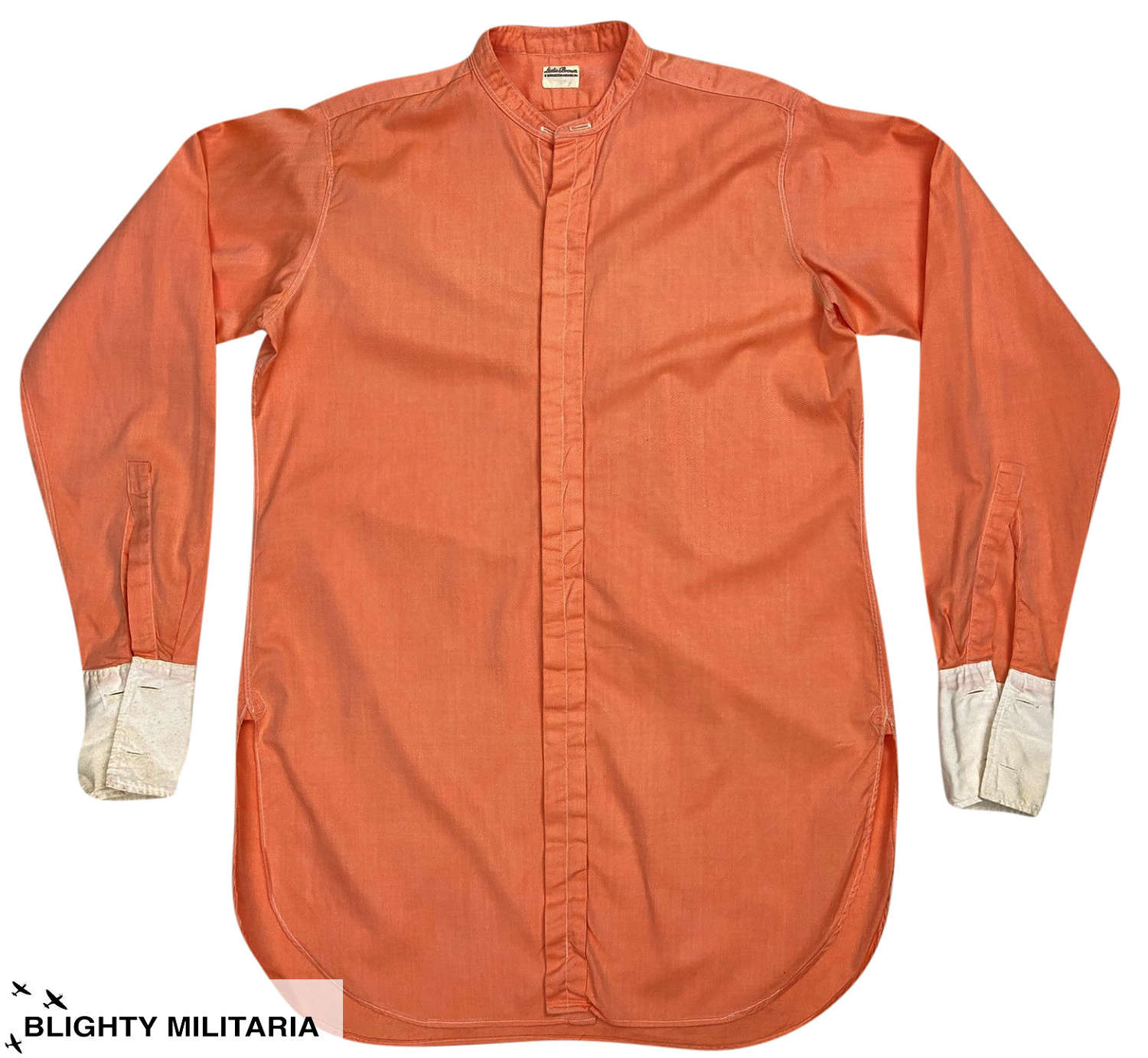 Original 1950s Peach Coloured Cotton Shirt by 'Leslie Brown'