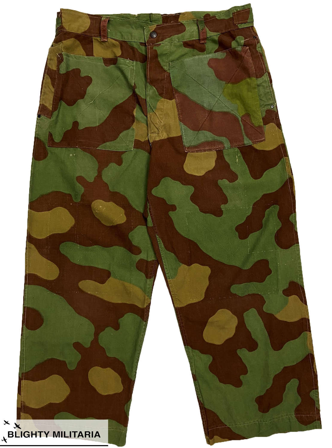 Original 1950s Italian Army M1929 Camouflage Converted Trousers