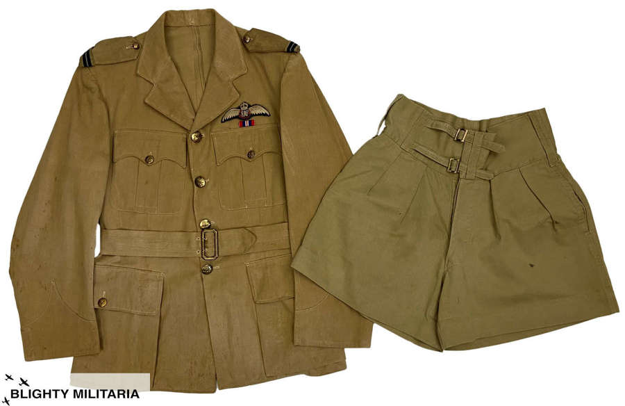 Scarce Original WW2 RAF Pilots Khaki Drill Tunic and Shorts