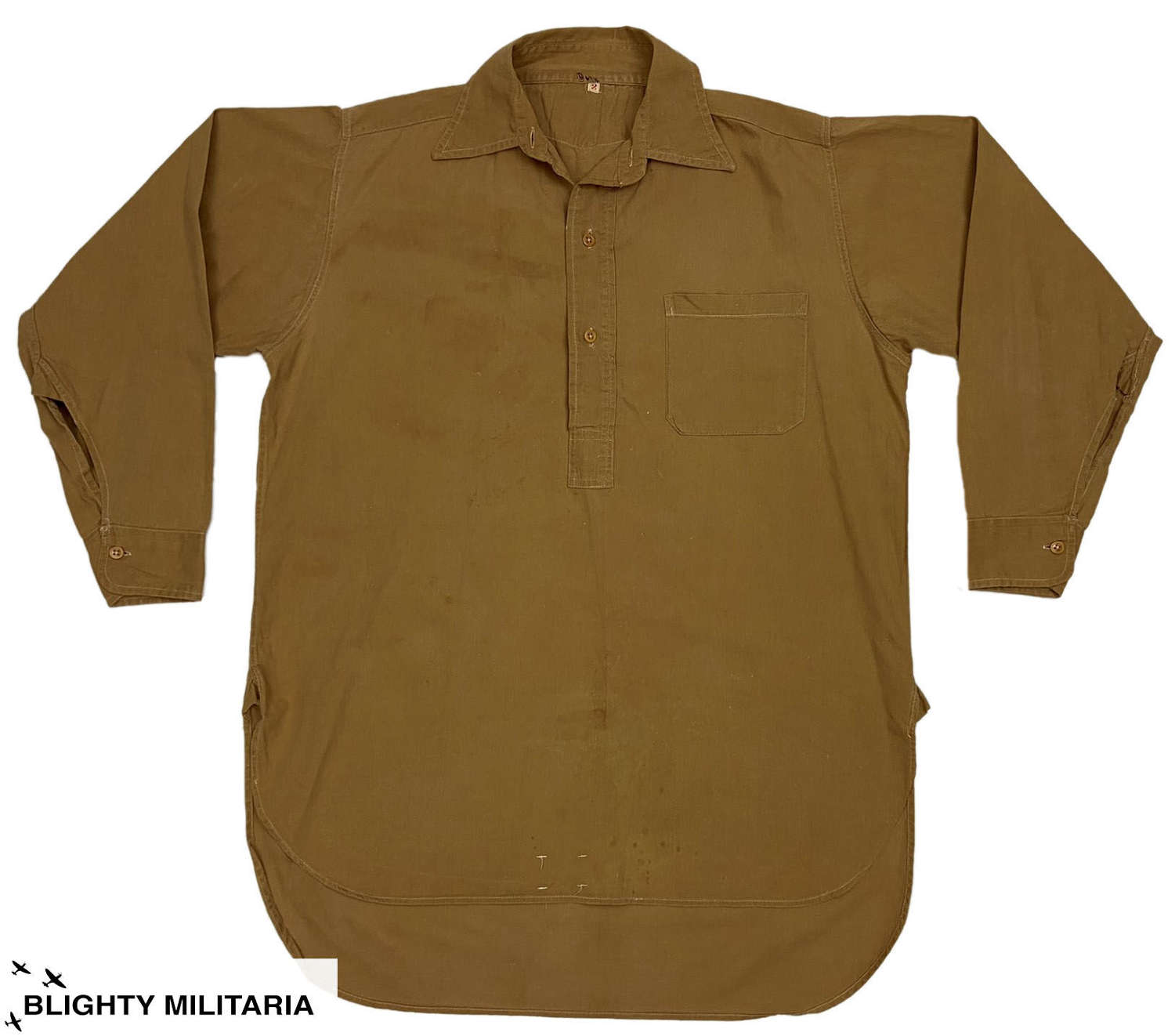 Original 1940s British Khaki Work Shirt