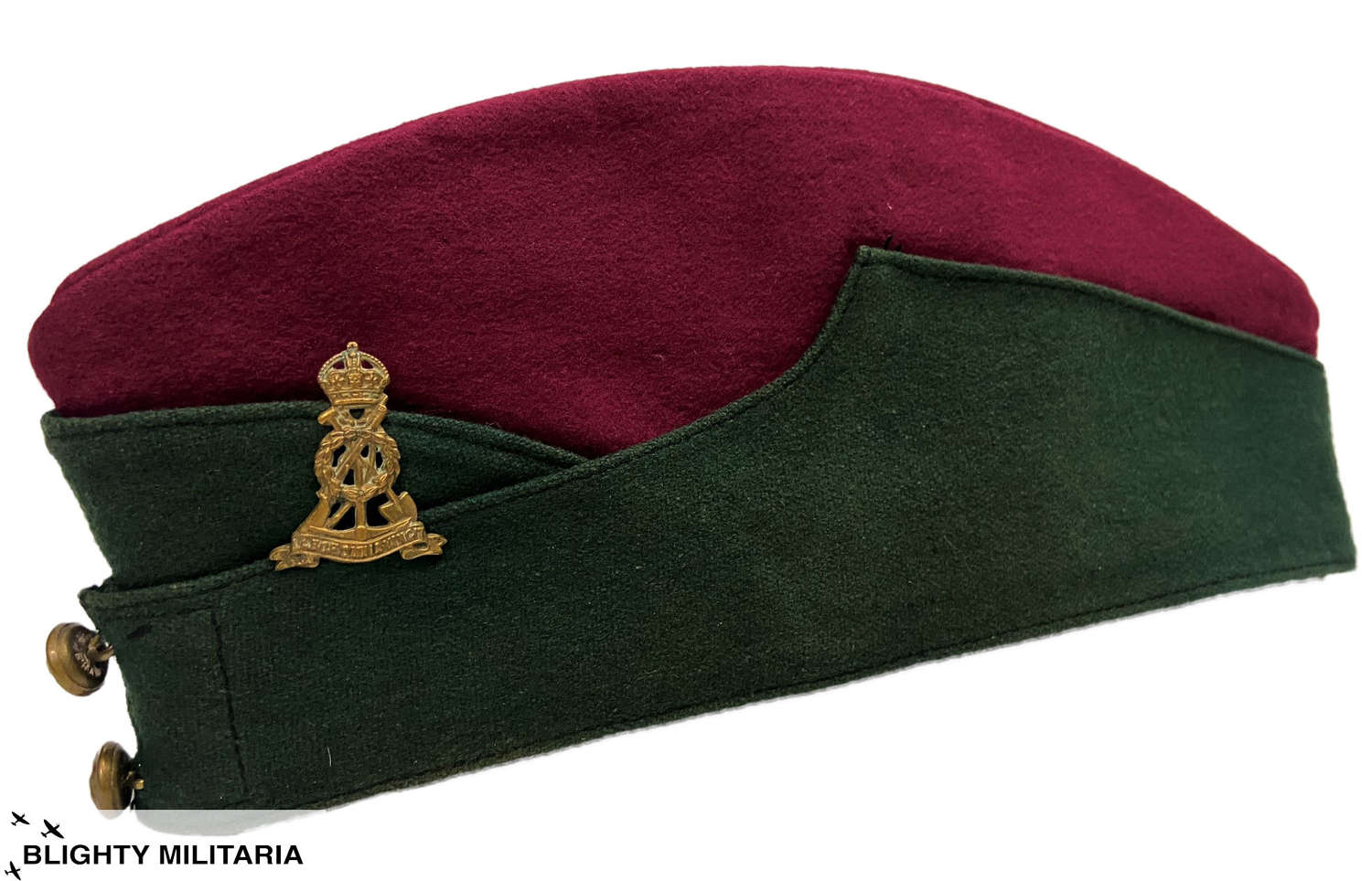 Original WW2 Royal Pioneer Corps (Labour) Coloured Side Cap - 6 7/8