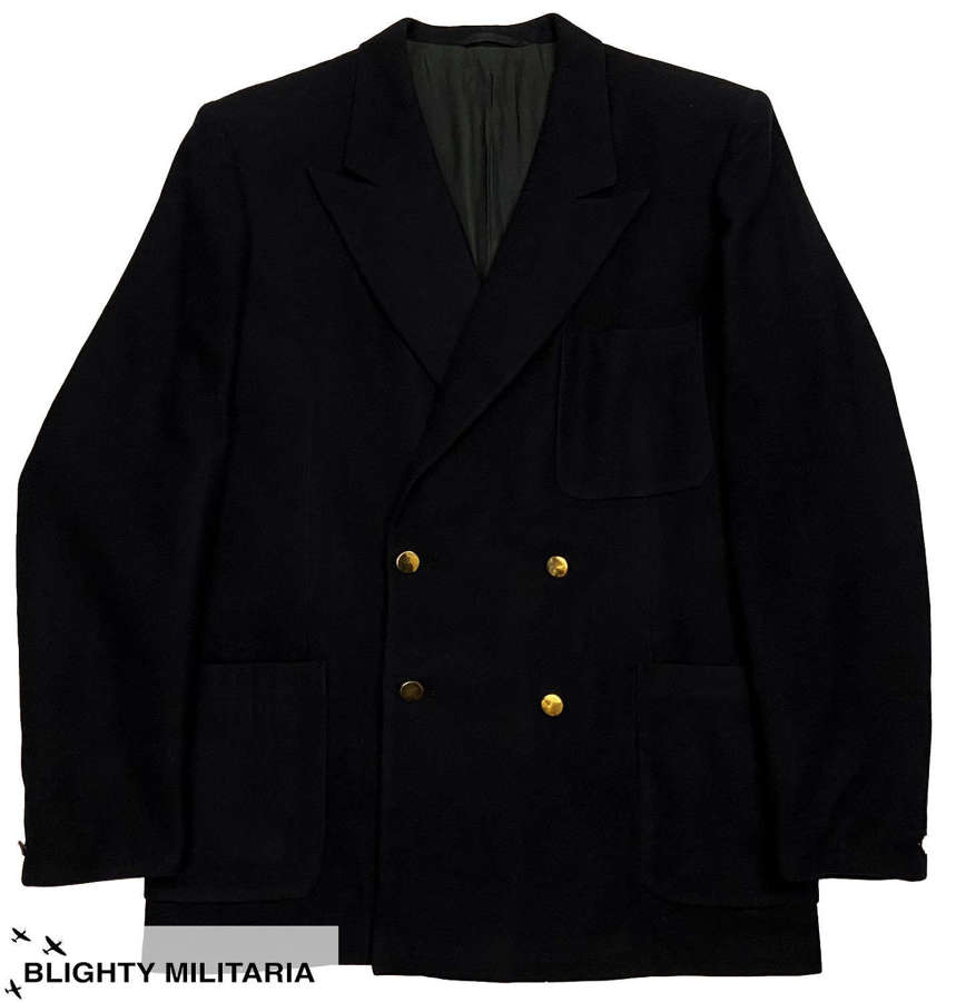 Original 1940s Navy Blue Double Breasted Blazer - Size 38