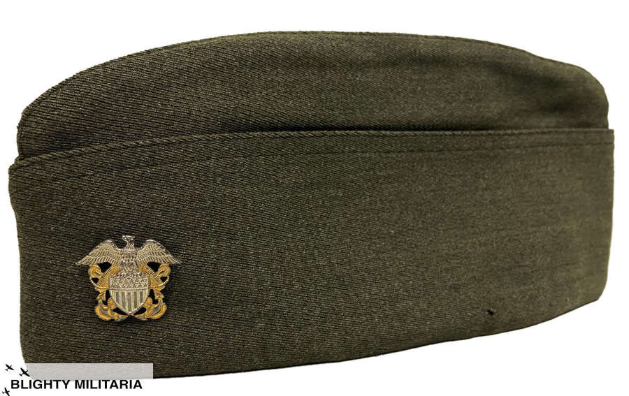 Original WW2 US Navy Aviators Green Officer's Garrison Hat