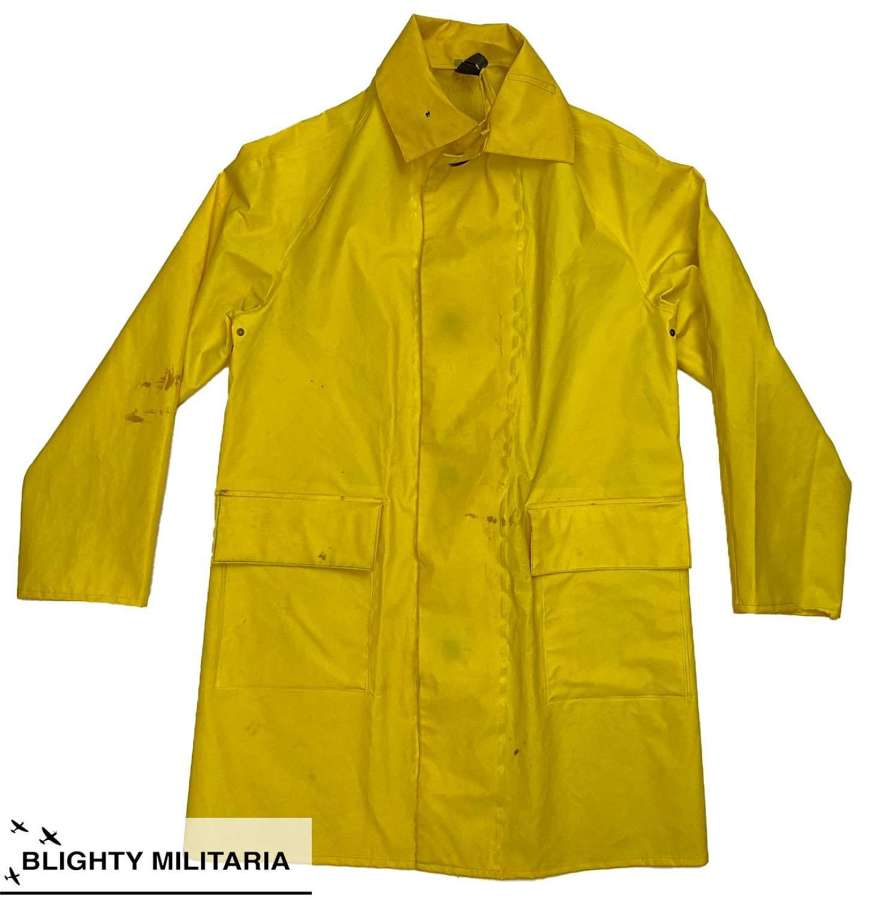 Original 1960s British Yellow Fisherman's PVC Waterproof Mac Coat
