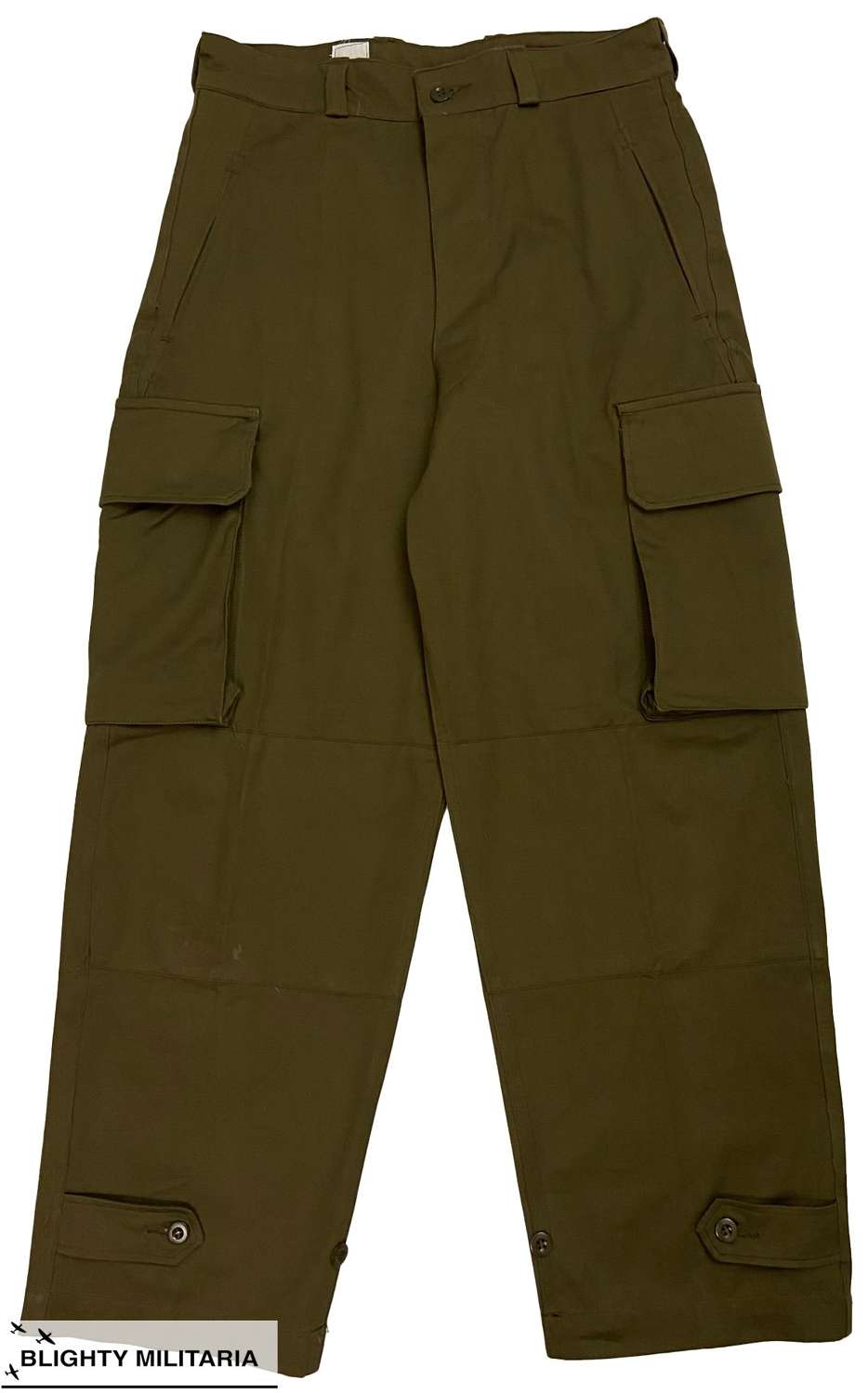 Original 1950s French Army M47 Combat Trousers 32x30