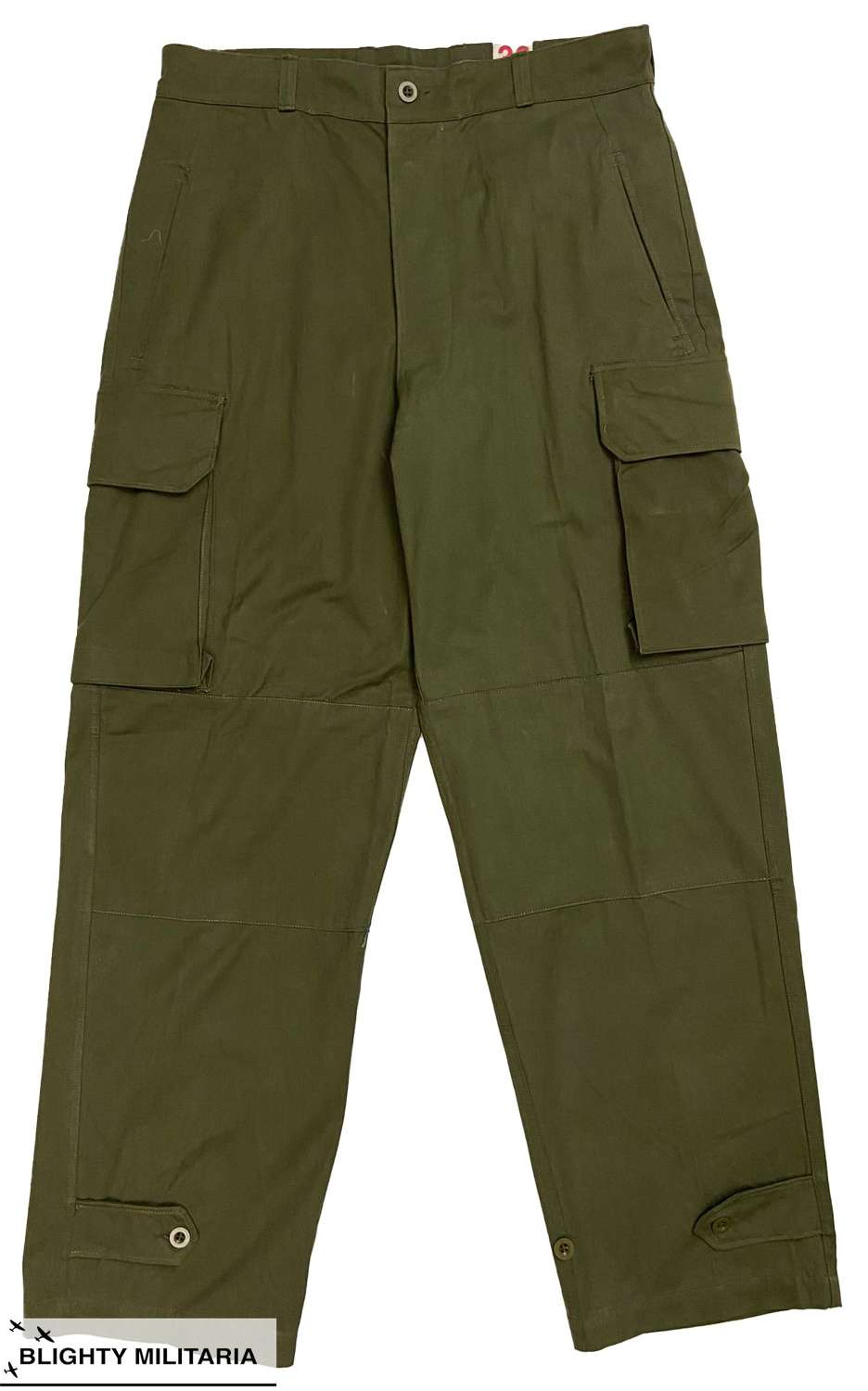 Original 1950s French Army M47 Combat Trousers - 34 x 32