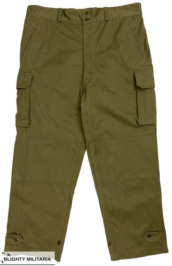 Original 1950s French Army M47 Combat Trousers - Size 40 x 32