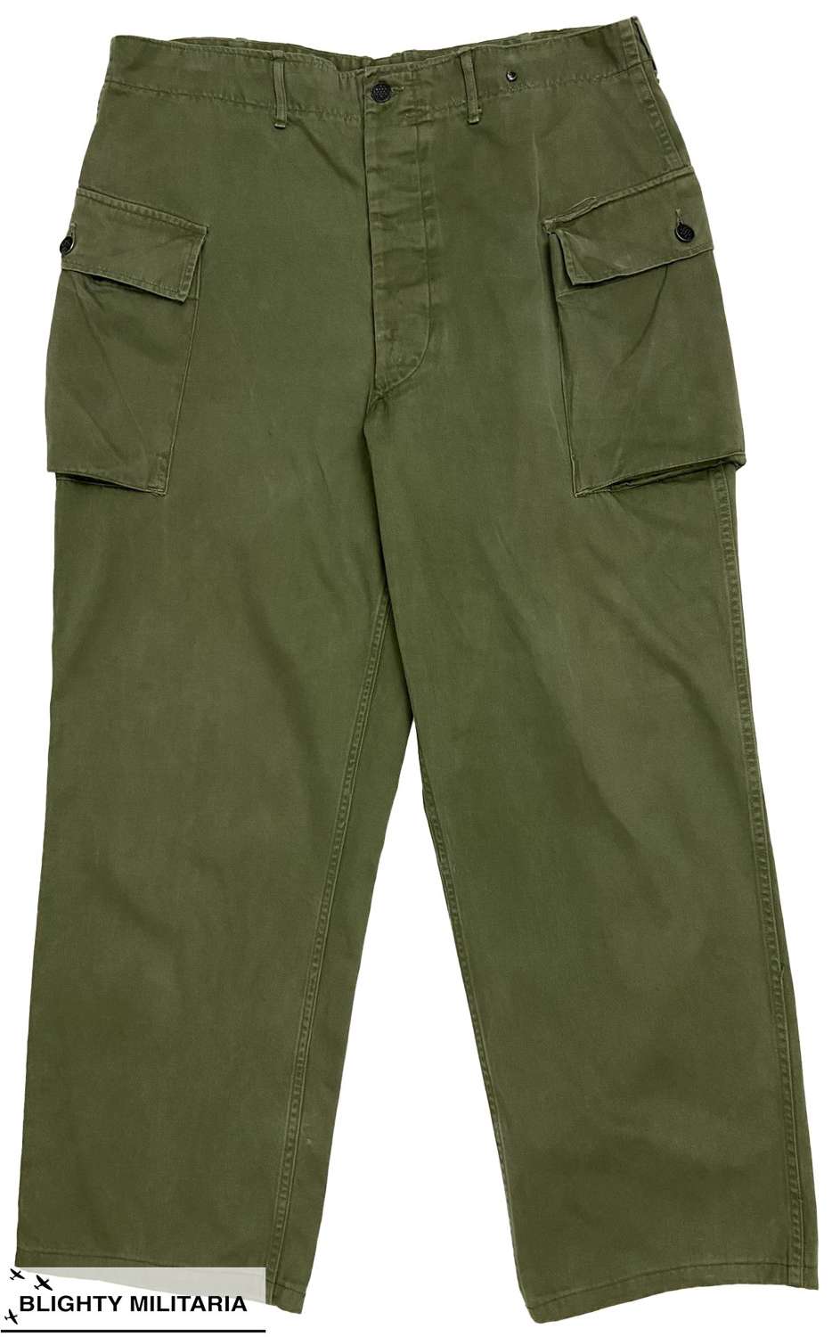 Original WW2 US Army Second Pattern HBT Trousers - 34x29