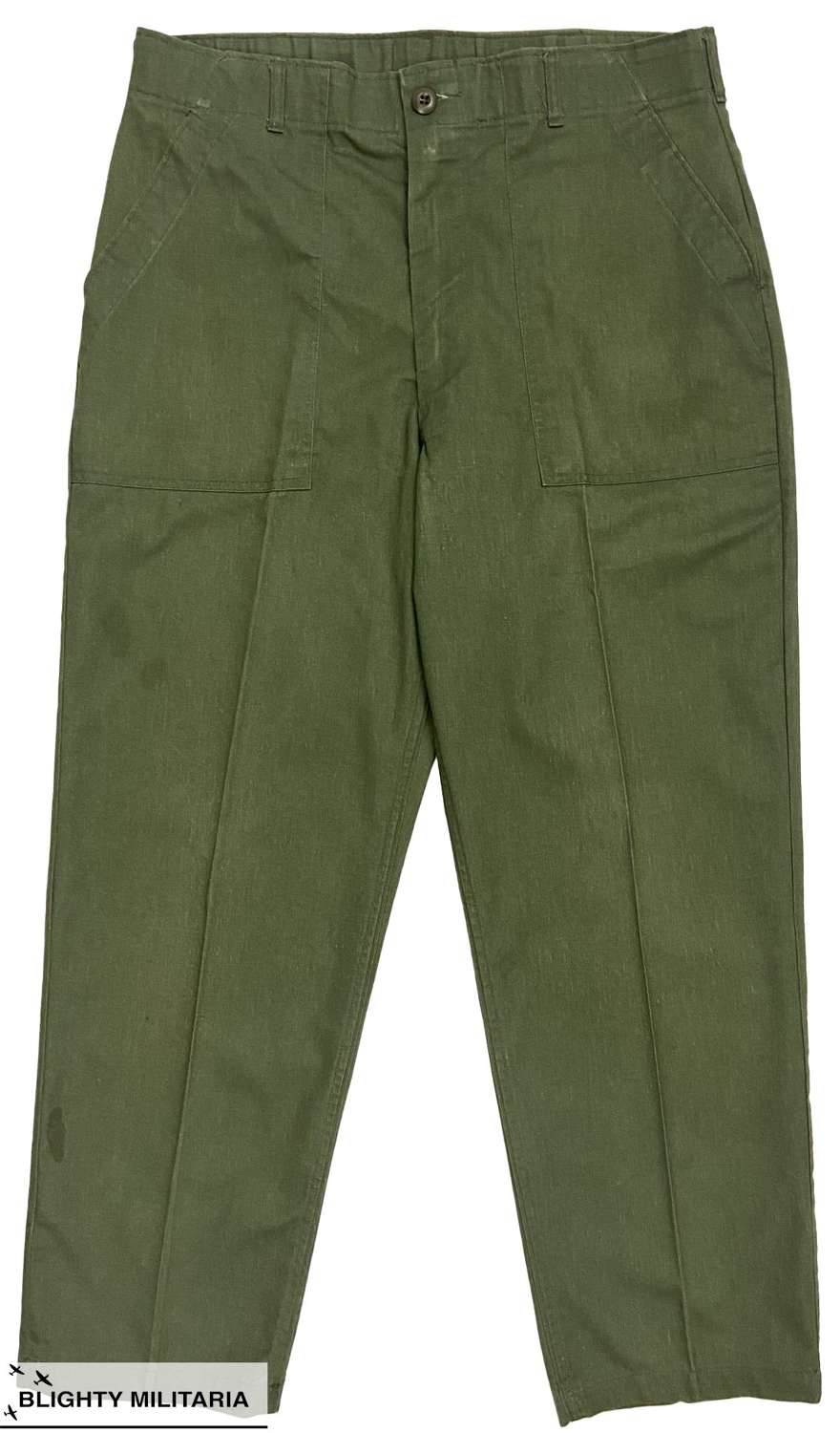 Original 1985 Dated US Army OG-507 Fatigue Pants - 34x28