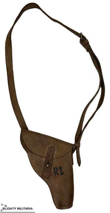 WW2 Period British Army Leather Flare Pistol Case Holster