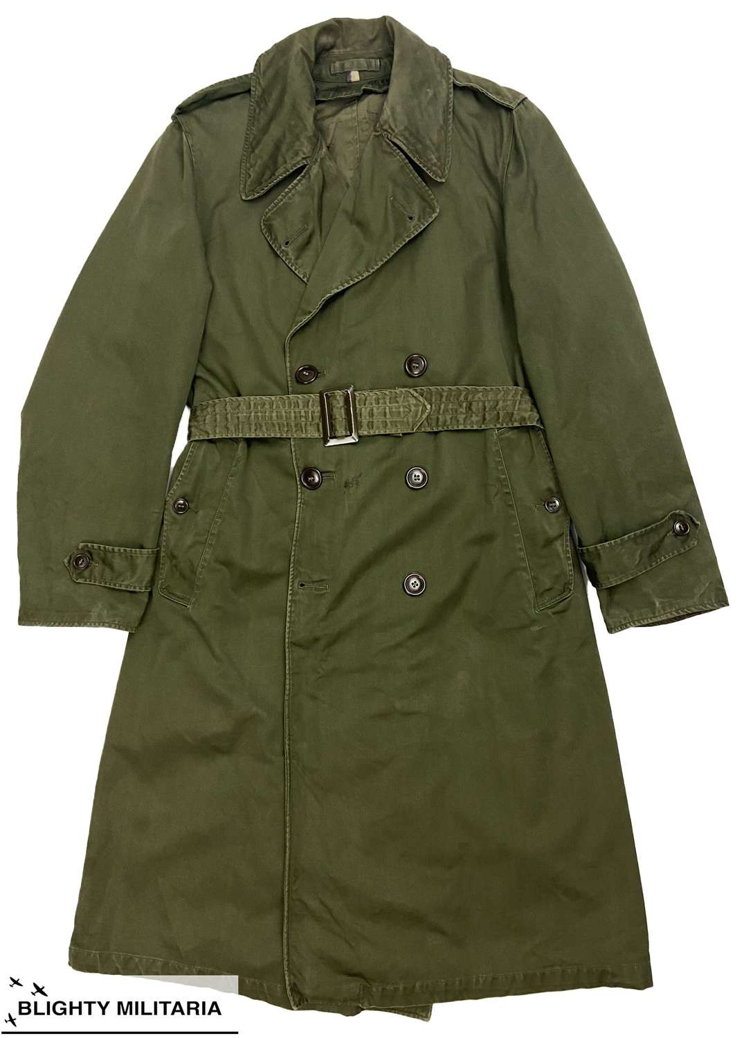Original 1953 Dated US Army Raincoat - Size Reg Small
