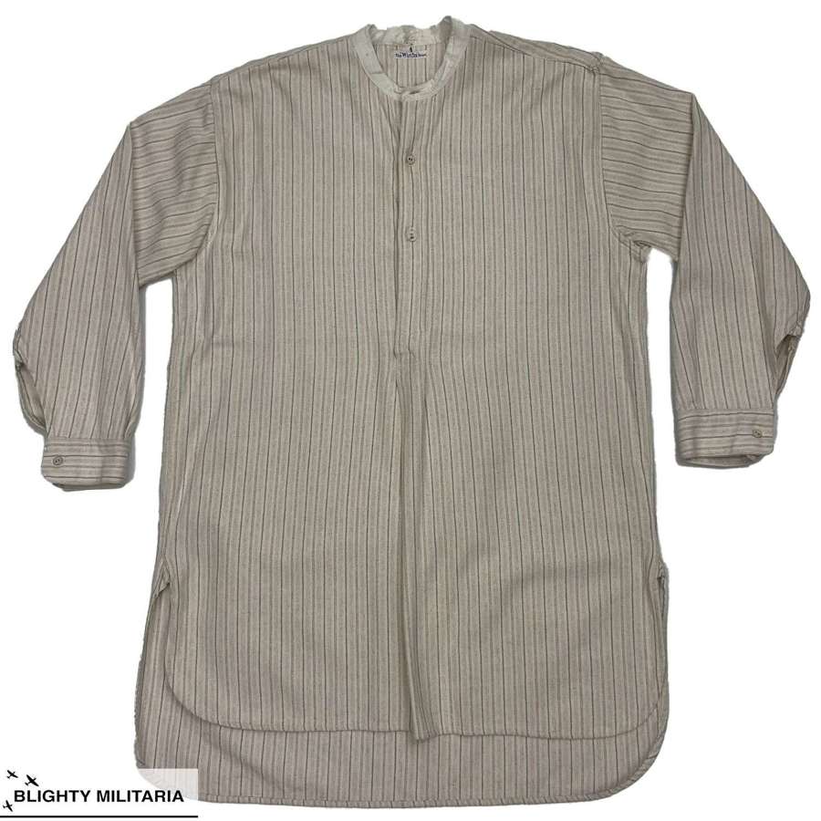 Original 1920s British Wool Collarless Shirt by 'The Winta Shirt'