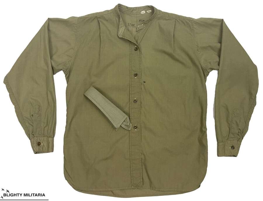 Original 1940s Women's Military Blouse Shirt + Collar - ATS