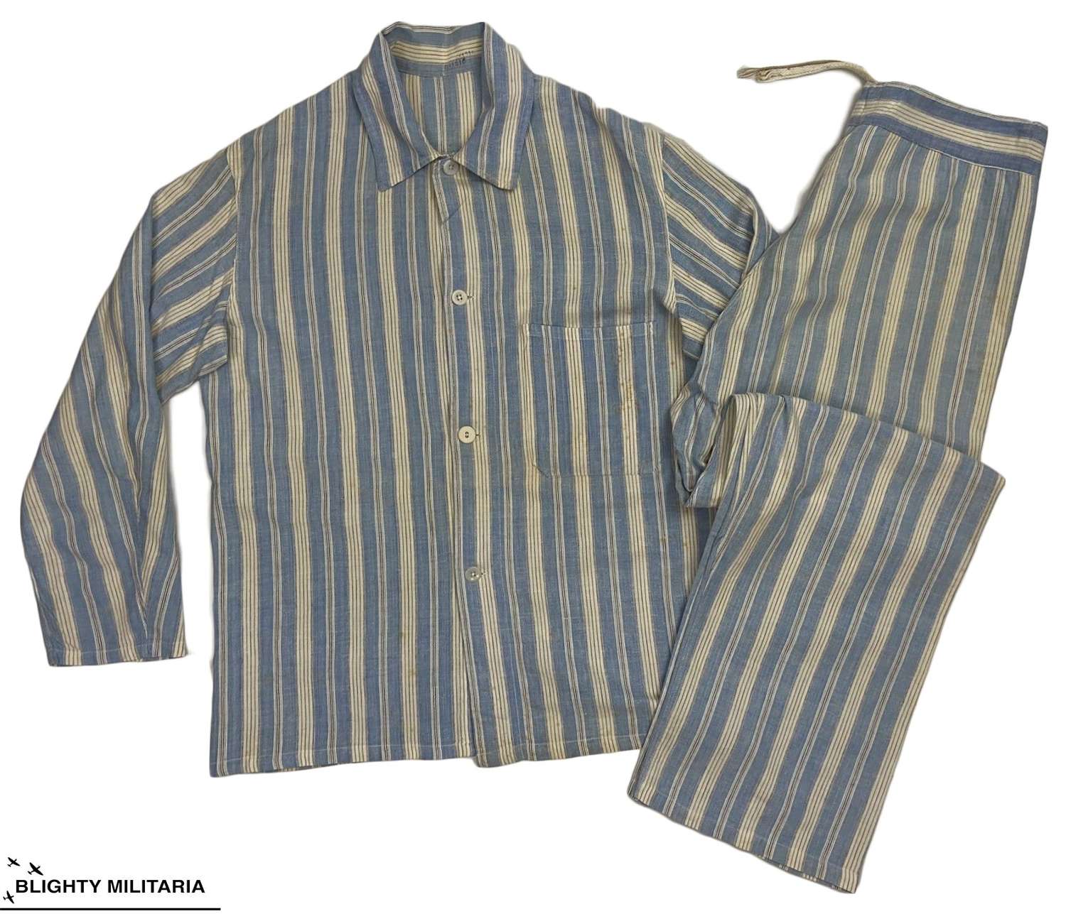 Original 1940s British Military Pyjama Set