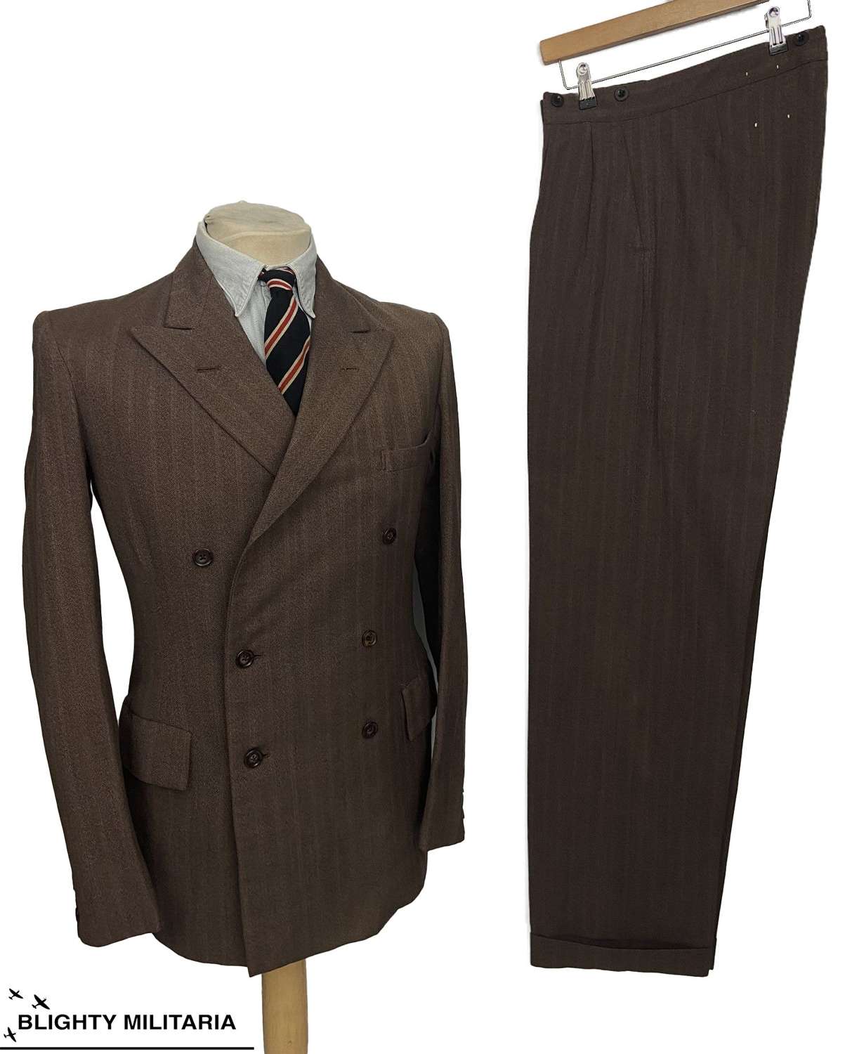 Original 1957 Dated British Military Demobilisation Suit - Size 38L
