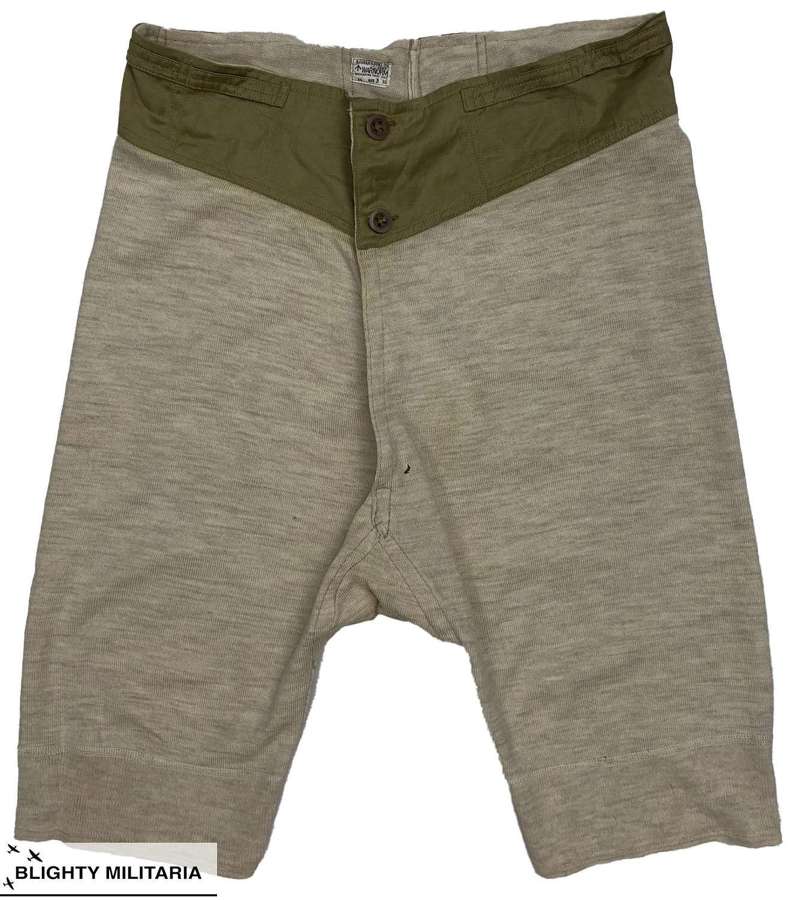 Original 1945 Dated British Military 'Warnorm' Woollen Underpants