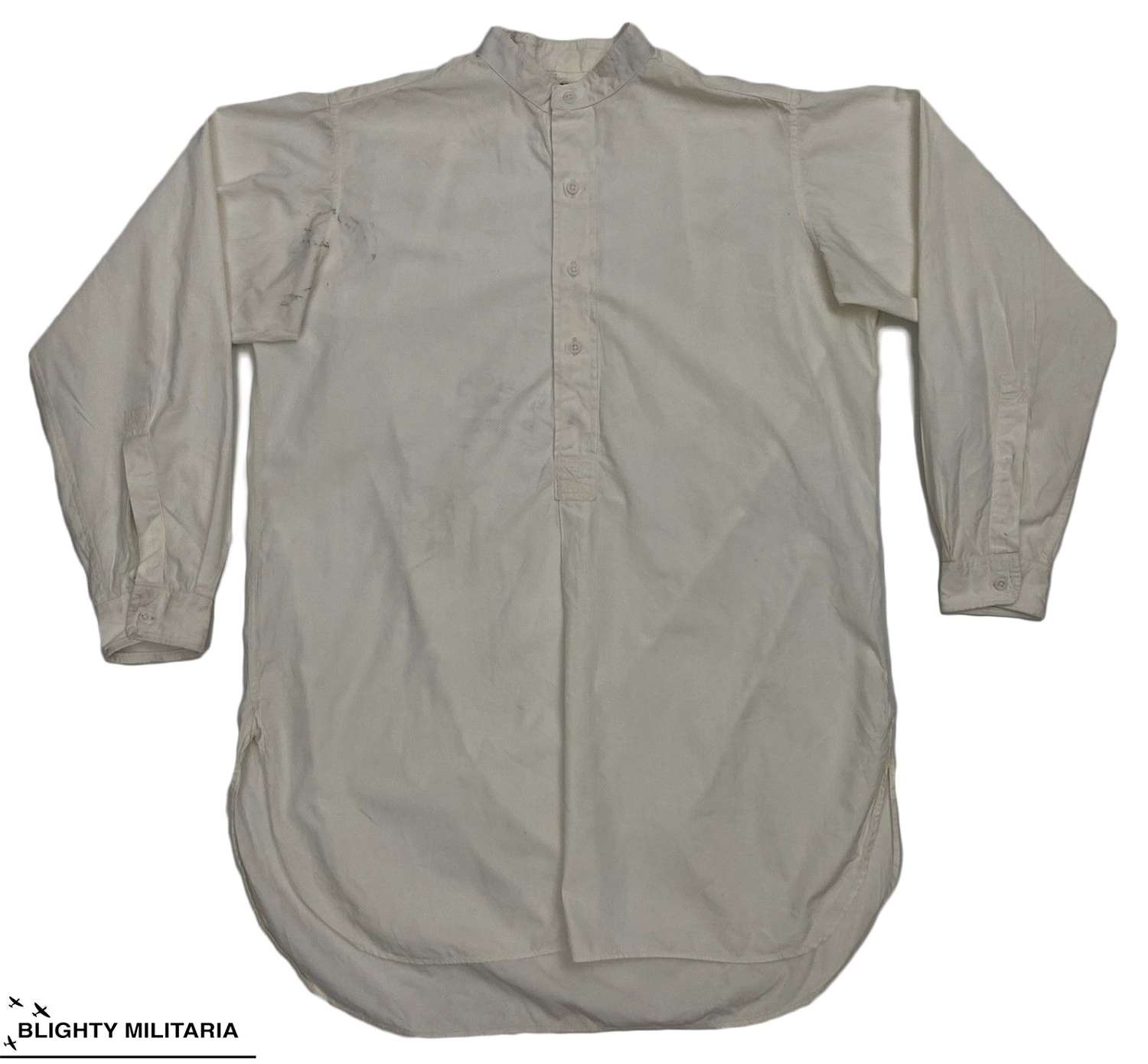 Original 1940s CC41 White Cotton Shirt by 'Austin Reed'