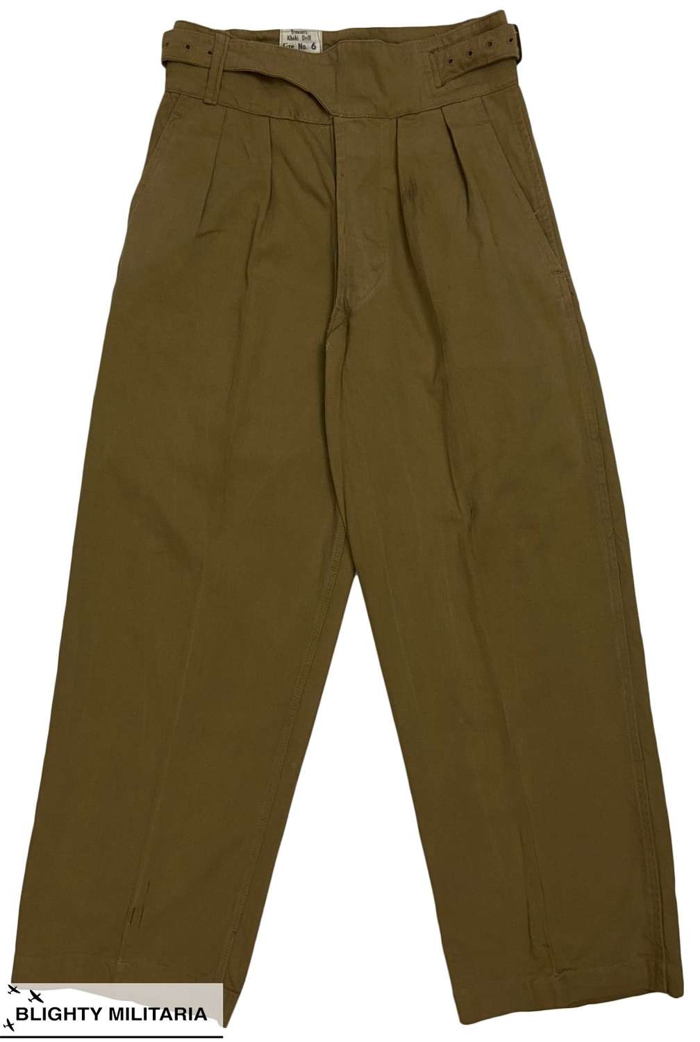 Original 1963 Dated British Army 1950 Pattern Khaki Drill Trousers