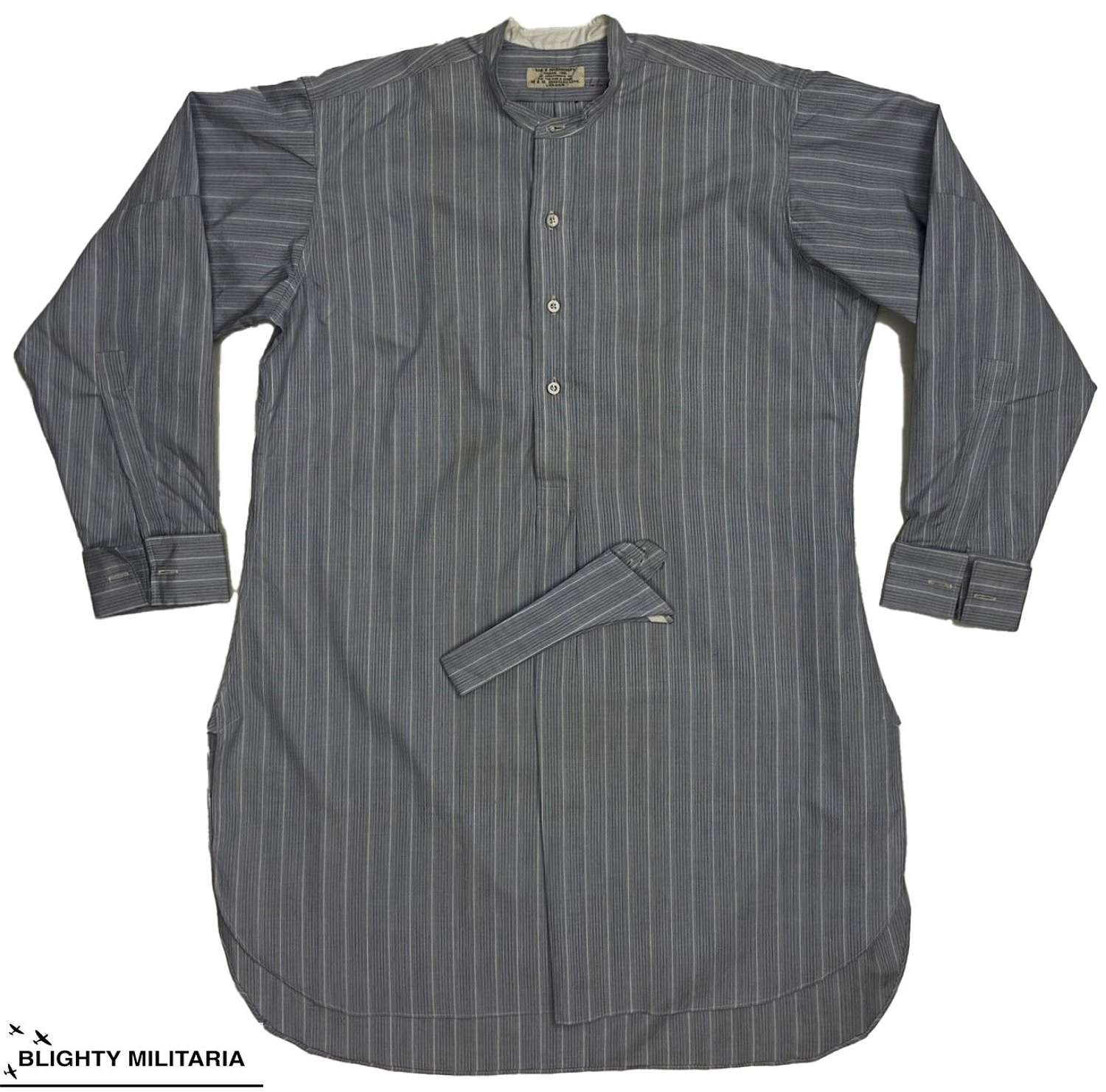 Original 1930s British Collarless Shirt by 'Ede & Ravenscroft'