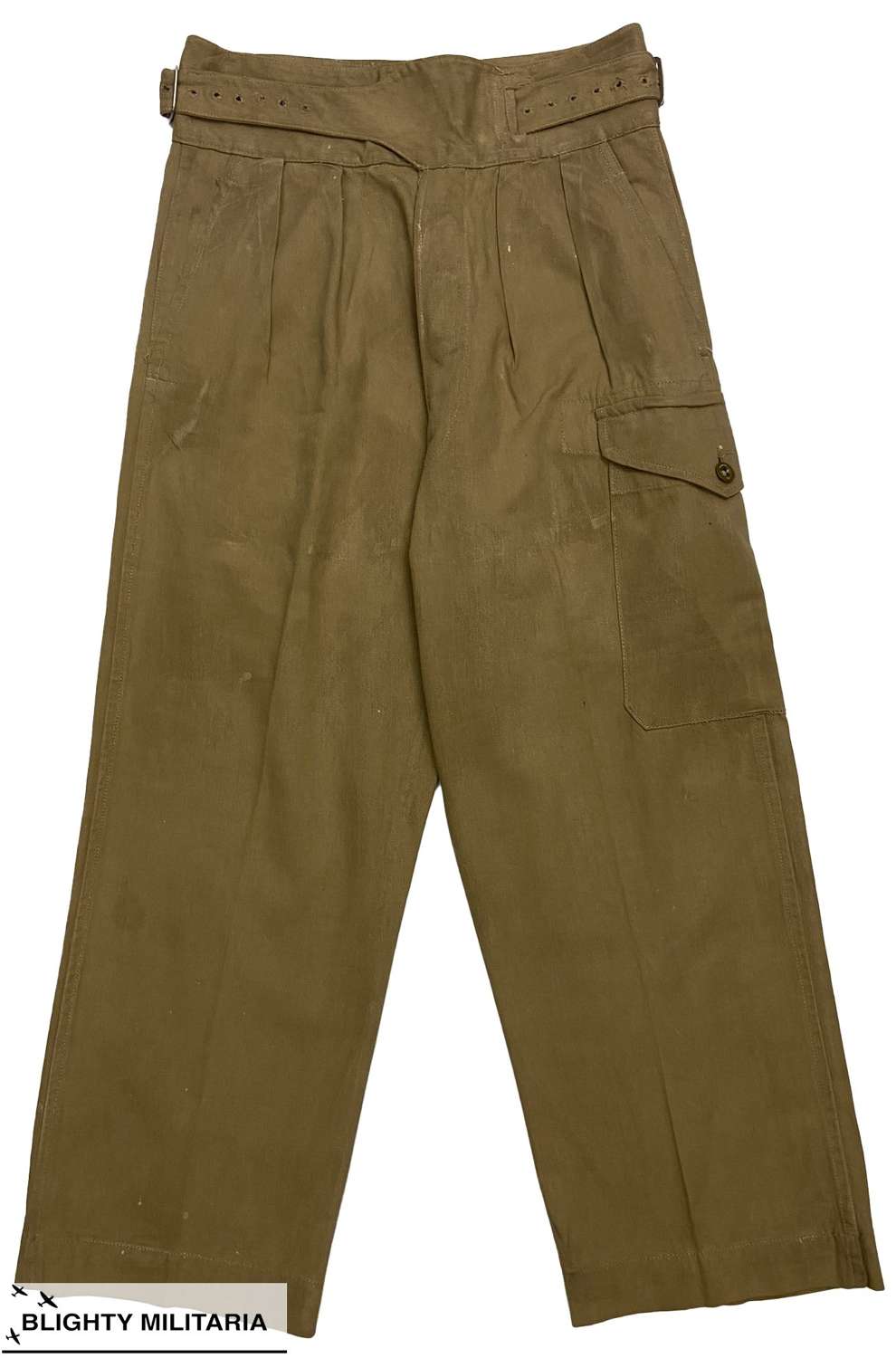 Original British Army 1950 Pattern Khaki Drill Trousers