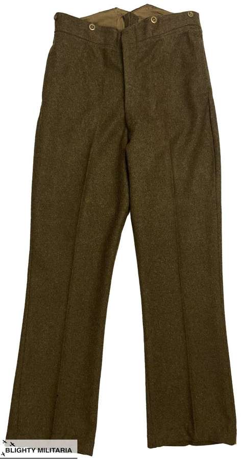 Original 1942 Dated British Army Ordinary Ranks Service Dress Trousers