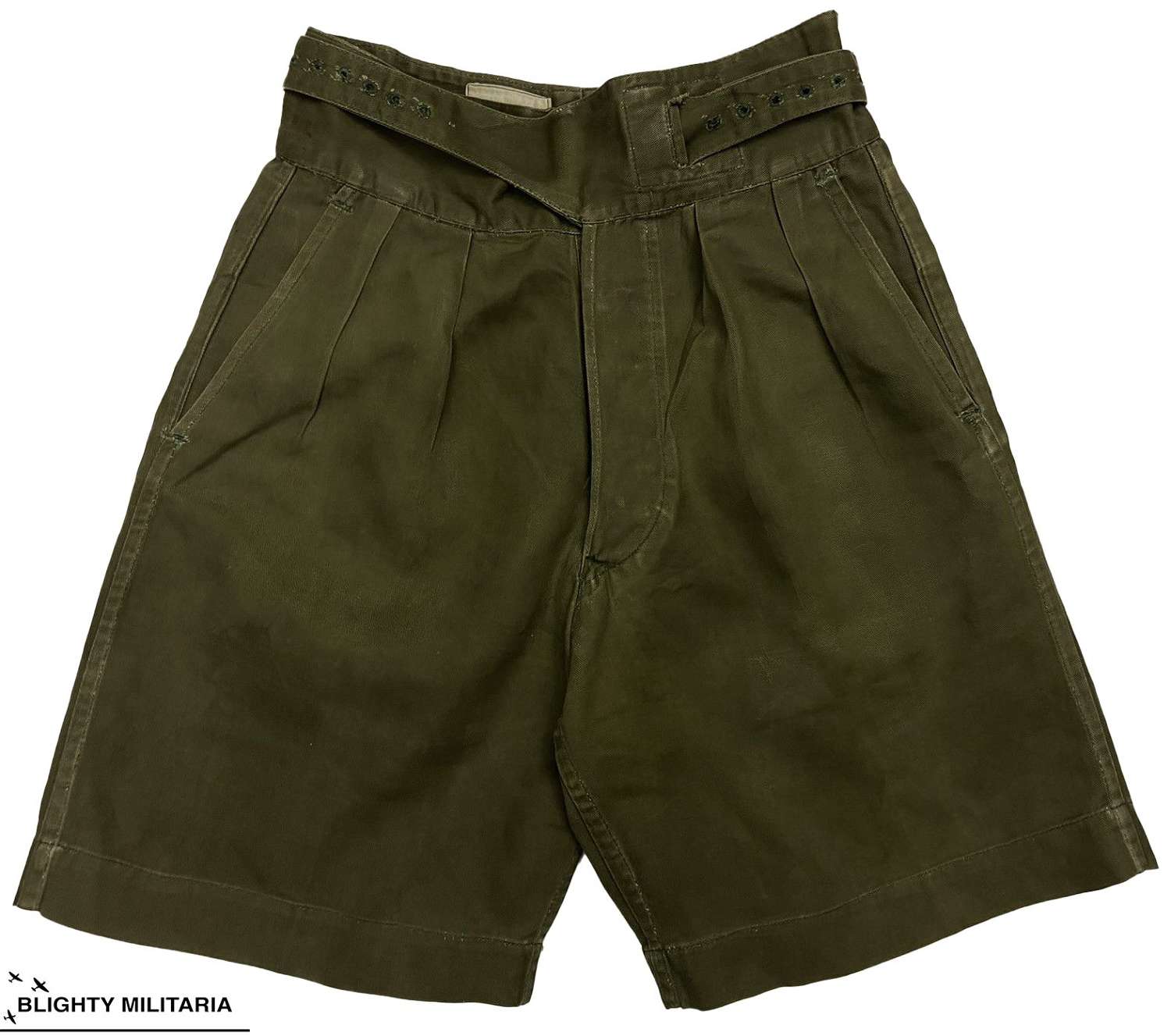 Original 1961 Dated 1950 Pattern Jungle Green Shorts - Size 3