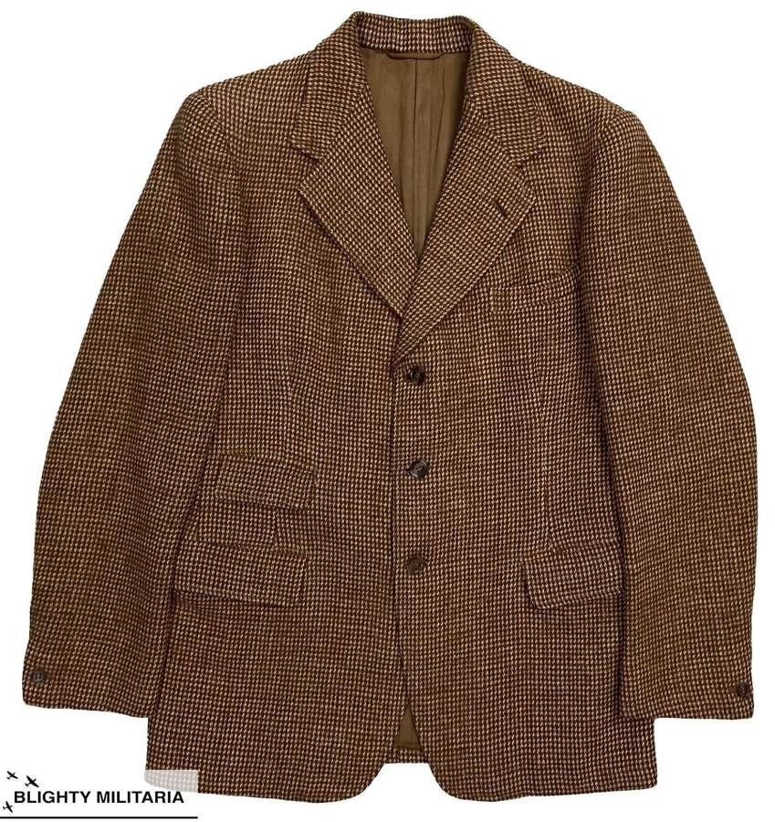 Original 1940s Harris Tweed Three Button Jacket by 'Simpson'