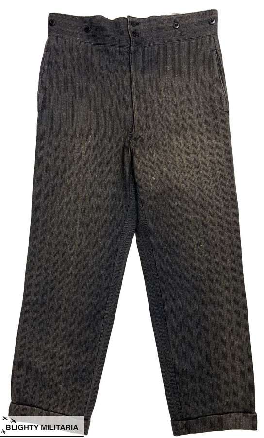 Original 1930s French Cinch Back Work Trousers