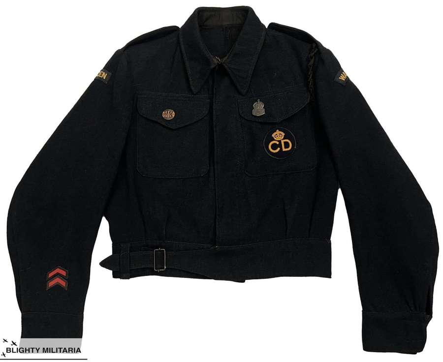 Original 1941 Dated Civil Defence ARP Warden ARP 59 Battledress Jacket