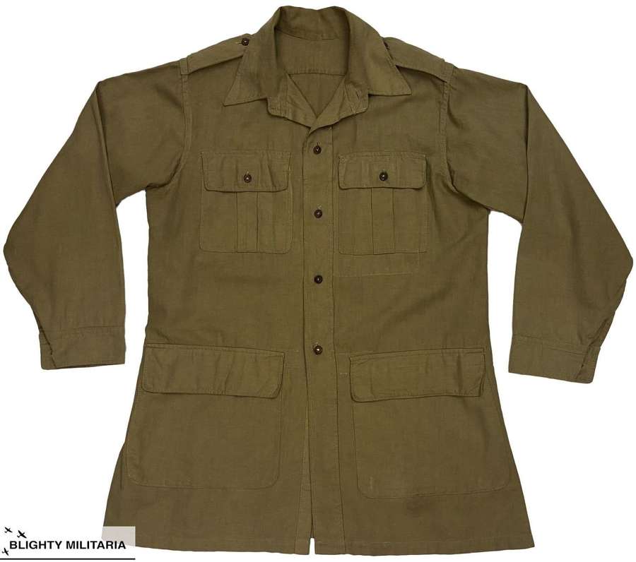 Original 1944 Dated Indian Made Aertex Bush Jacket - Size M