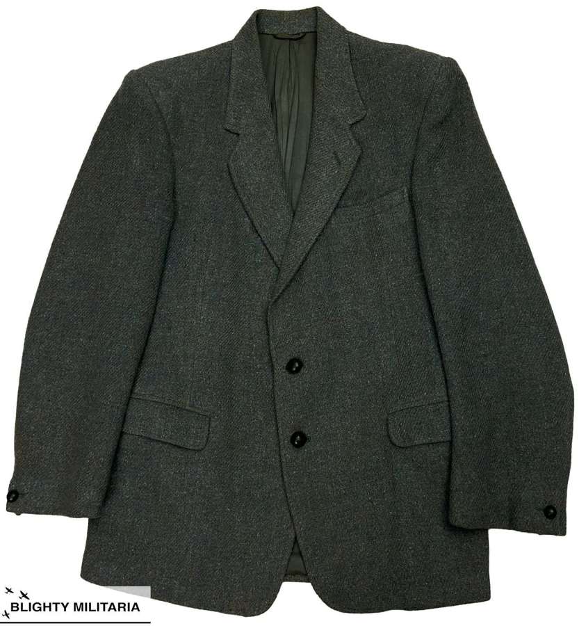 Early 1950s Teal Coloured Harris Tweed Jacket by 'Hepworths' - Size 38