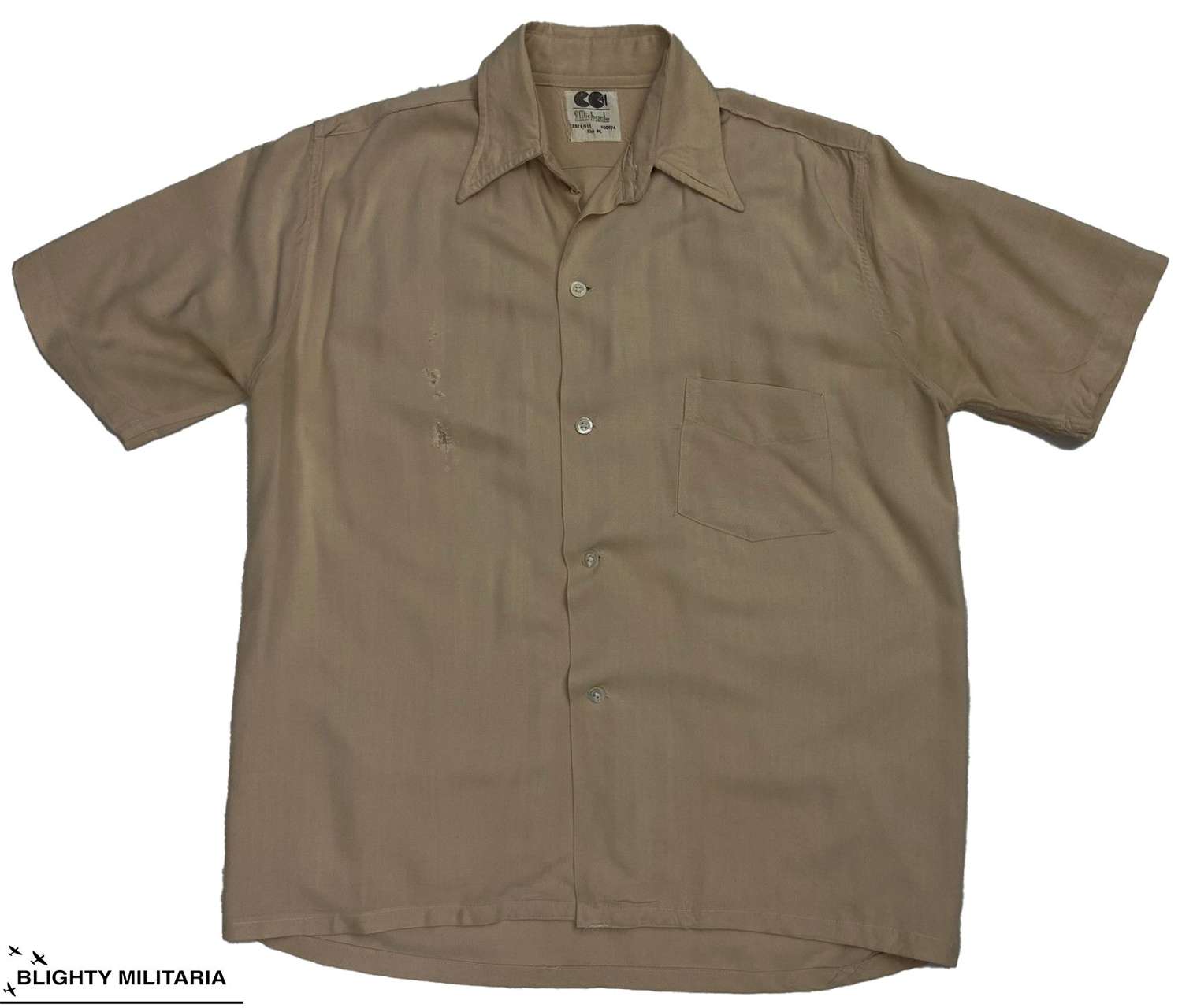 Original 1940s CC41 Rayon Summer Shirt by 'St Michael' - Size M