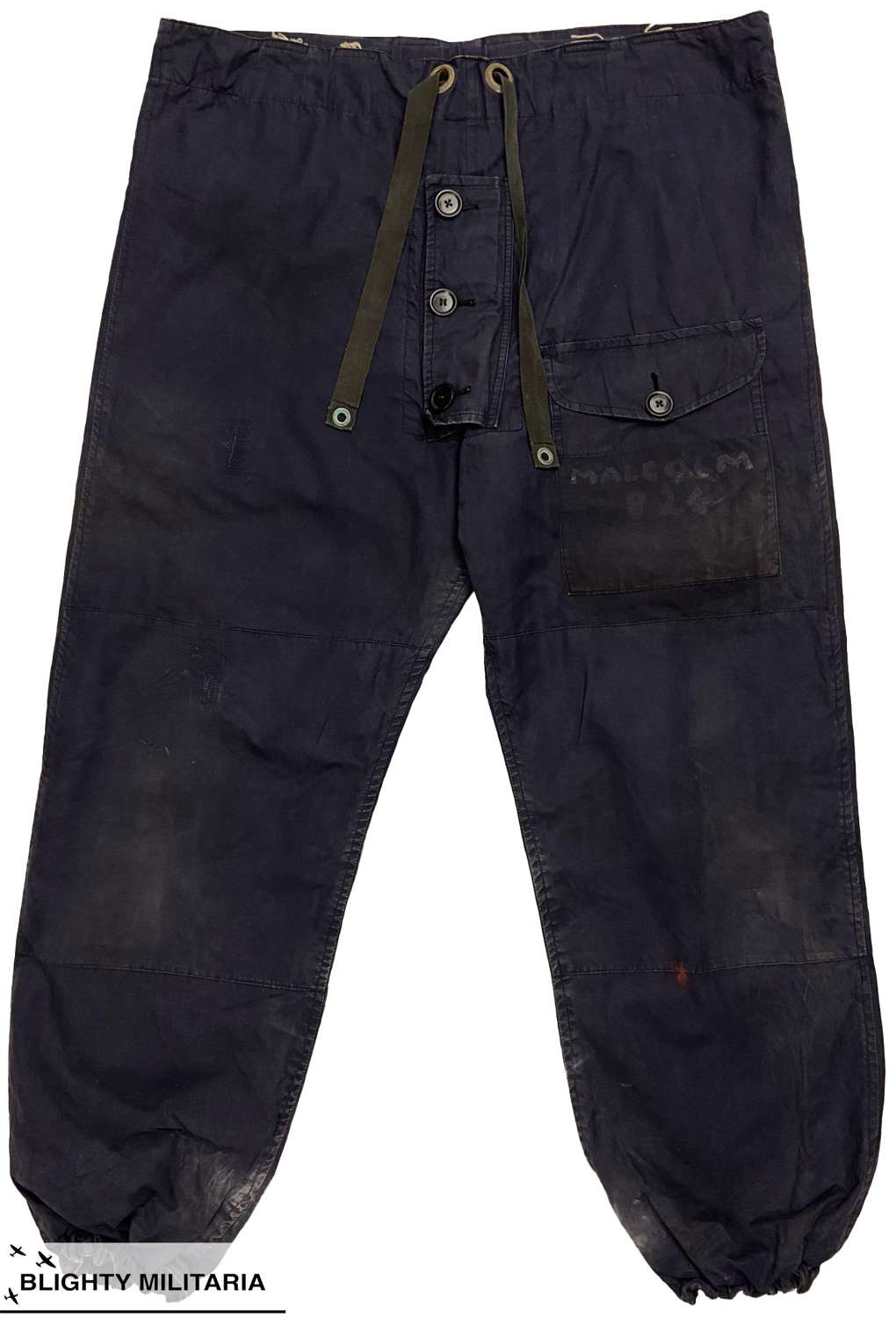Original 1954 Dated Royal Navy Ventile Deck Trousers by Belstaff