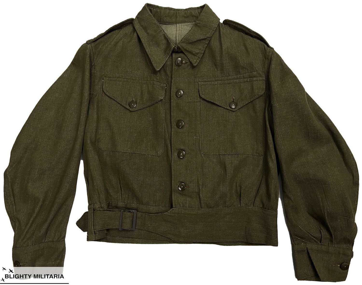 Original 1949 Dated British Denim Battledress Blouse - Size 3
