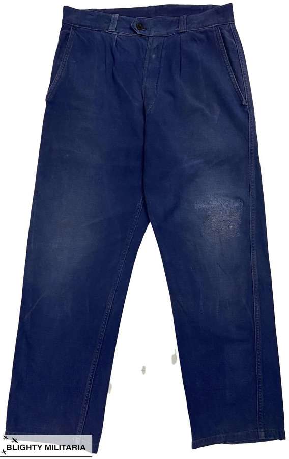 Original 1950s French Workwear Trousers by 'Bleufrance Crepier'