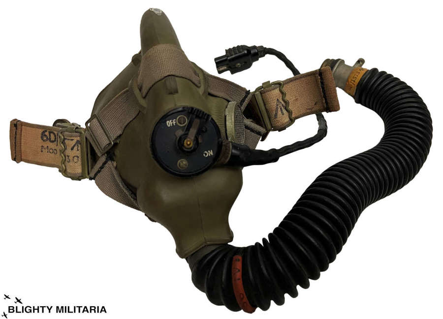 Original 1955 Dated RAF H Type Oxygen Mask + Hose