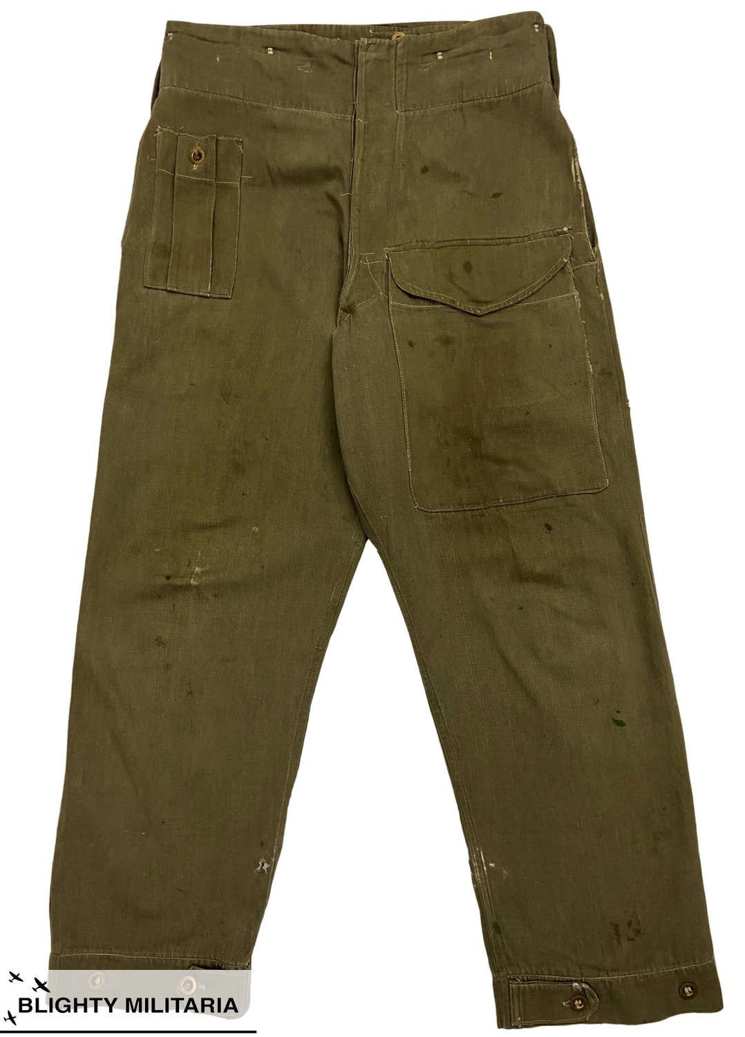 Original Early WW2 British first Pattern Denim Battledress Trousers