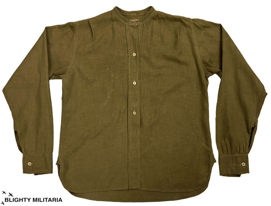 Original WW2 ATS Collarless Shirt by 'Decathlon' + Collar
