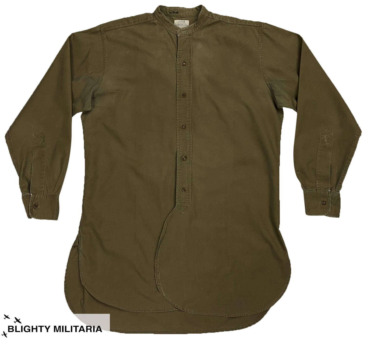 Original 1961 Dated British Army Officer's Poplin Cotton Shirt