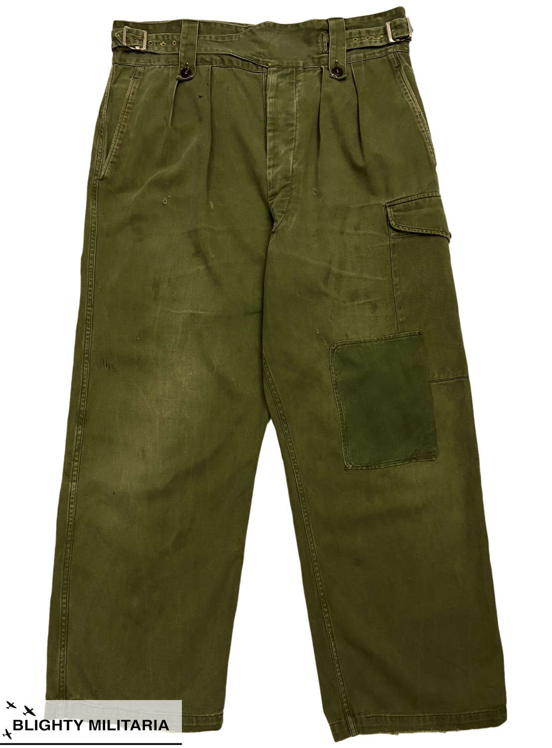 Original 1963 Dated Australian 1950 Pattern Jungle Green Trousers