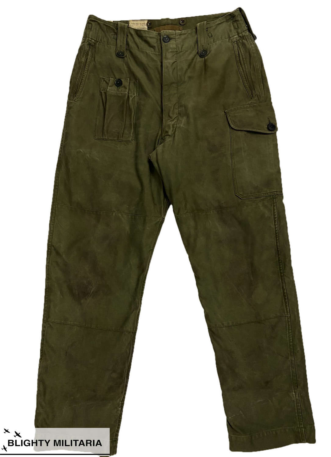 Original 1965 Dated British Army 1960 Patten Combat Trousers - Size 5