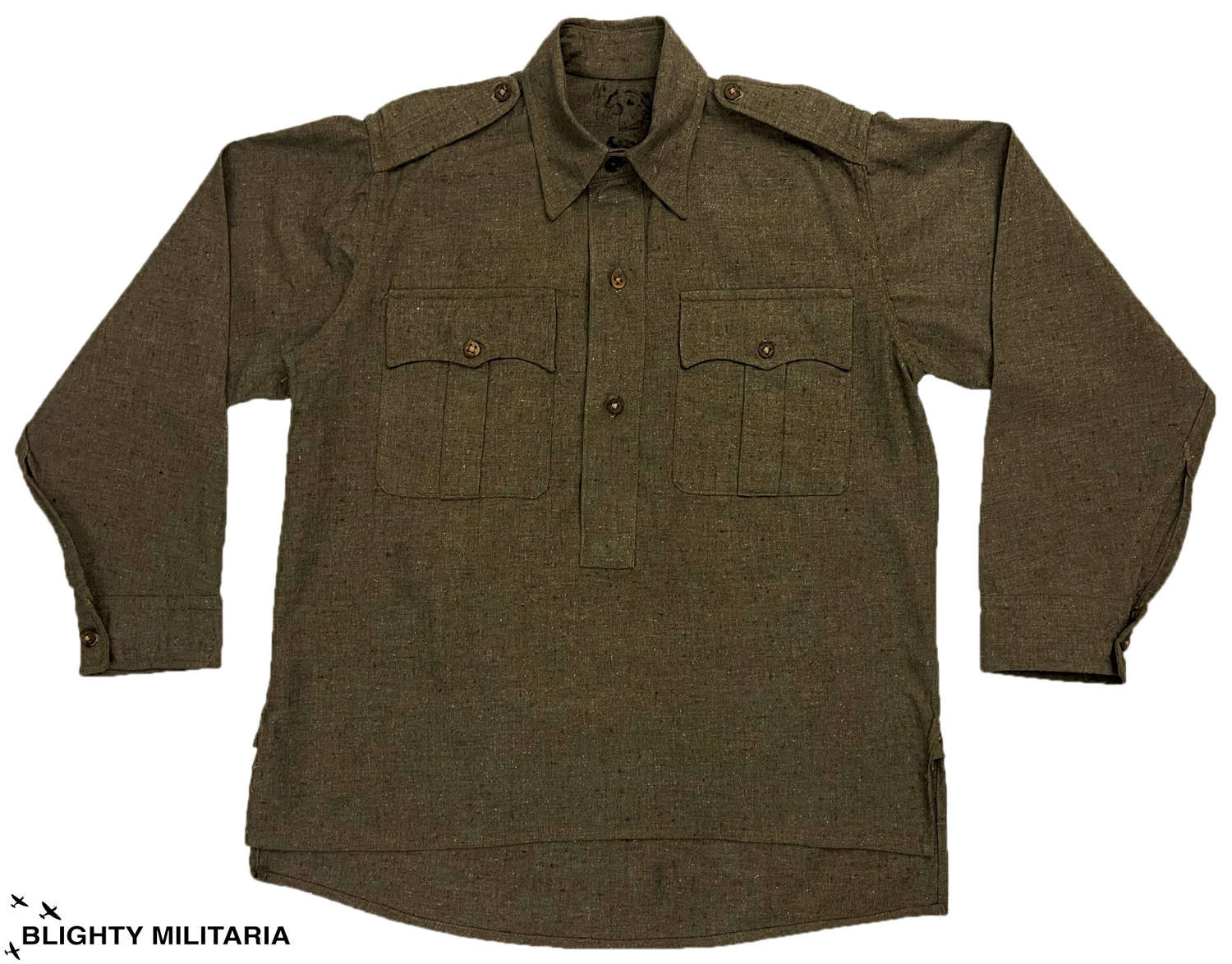 Scarce 1943 Dated Indian Pattern British Army Wool Shirt