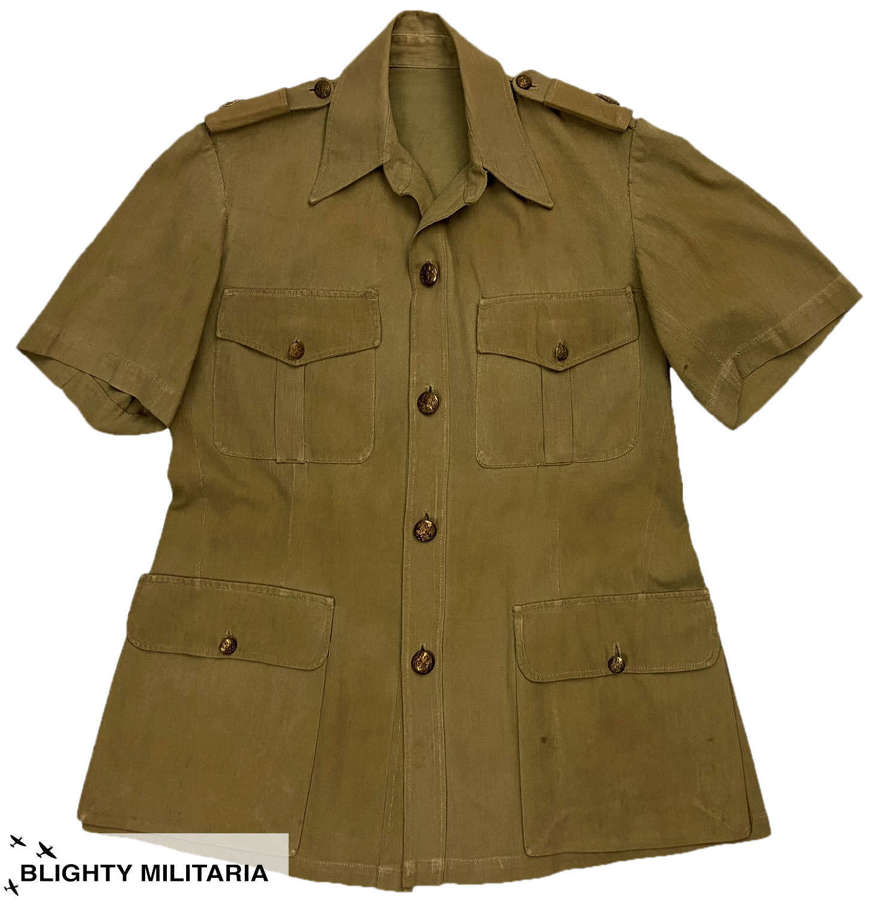 Original WW2 British Army Majors Khaki Drill Bush Jacket - Large Size