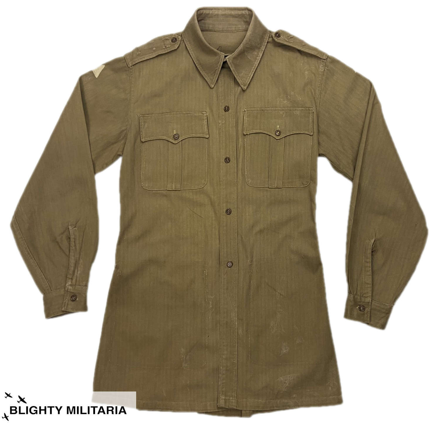 Original WW2 US Made 'War Aid' KD British Officer's Shirt - Mantell