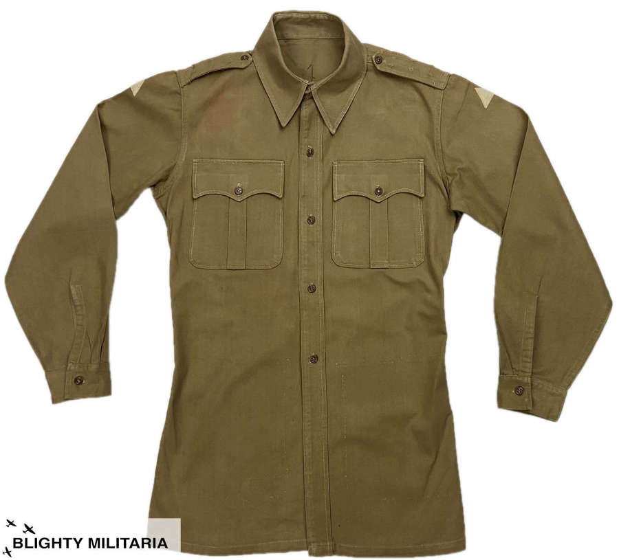 Original WW2 US Made 'War Aid' KD British Officer's Shirt - Mantell 2