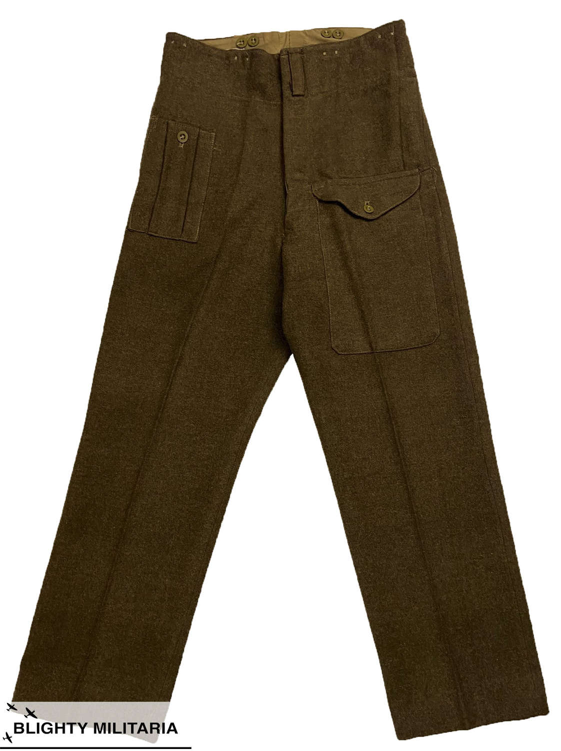 Original 1947 Dated British Army 1946 Pattern Battledress Trousers