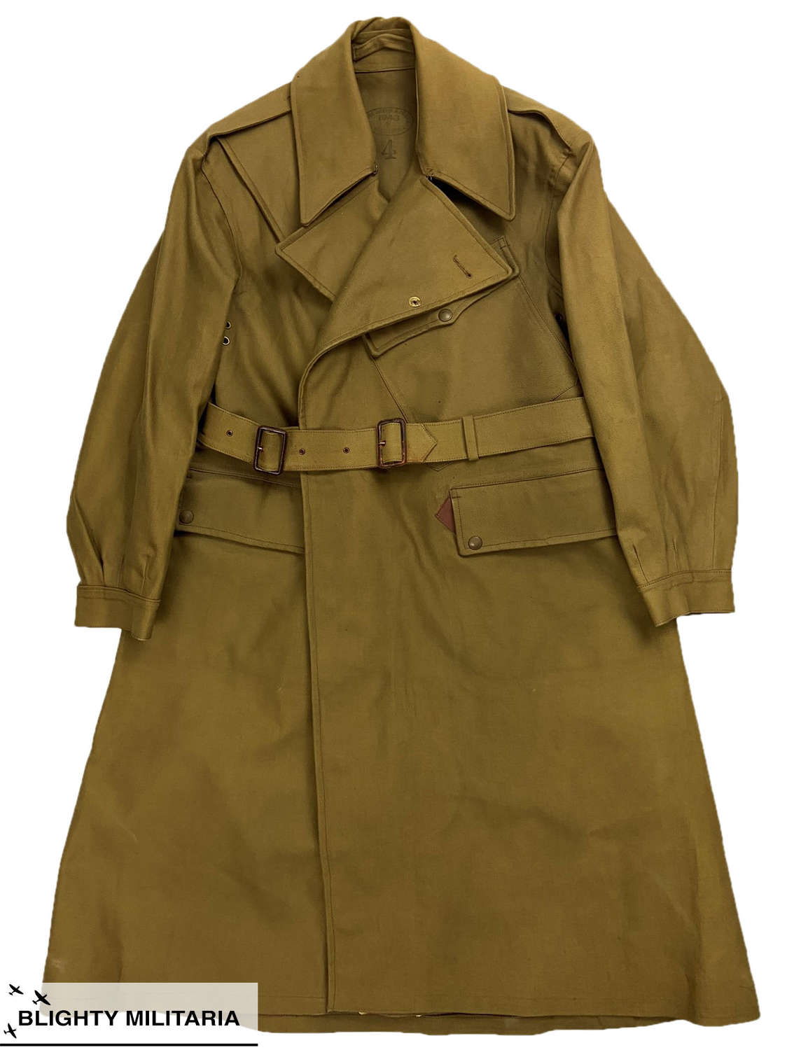 Original 1943 Dated British Army Dispatch Rider's Coat - Size 4